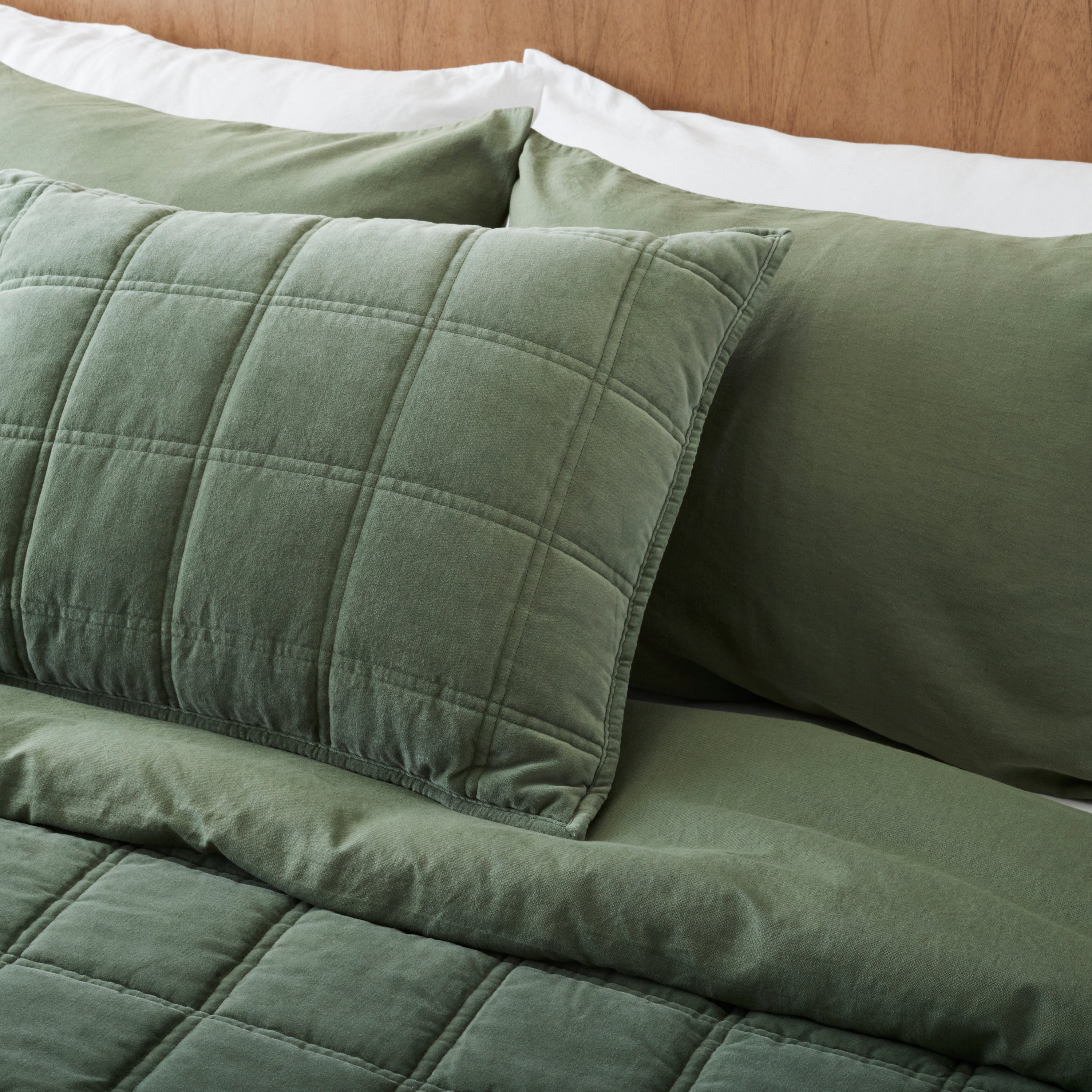 Dusty Green Linen Cotton Duvet Cover