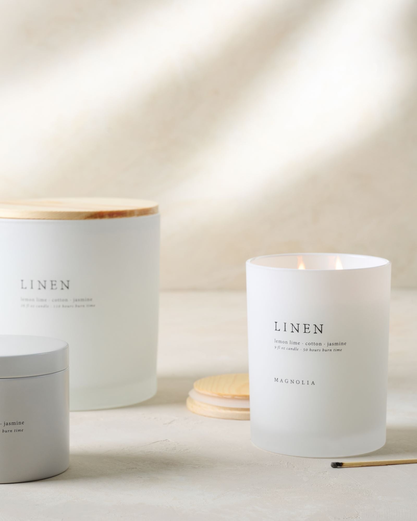 Magnolia Linen Candle
