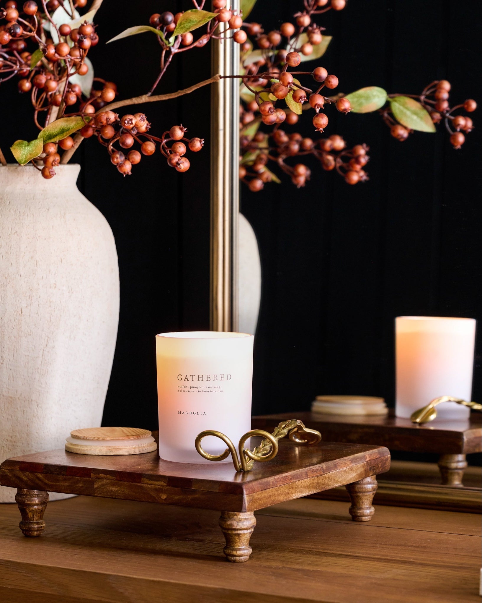 Magnolia Gathered Candle