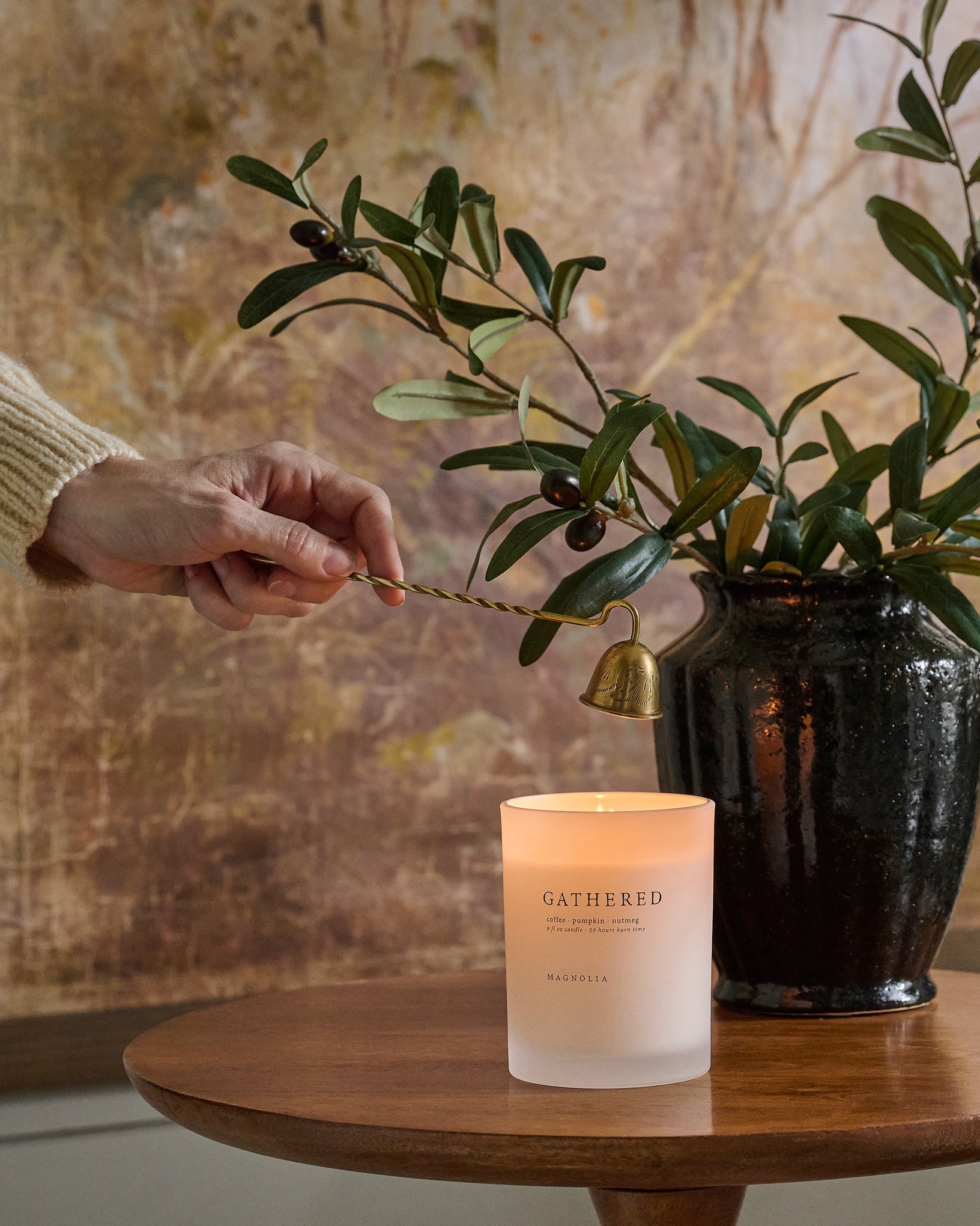 Magnolia Gathered Candle