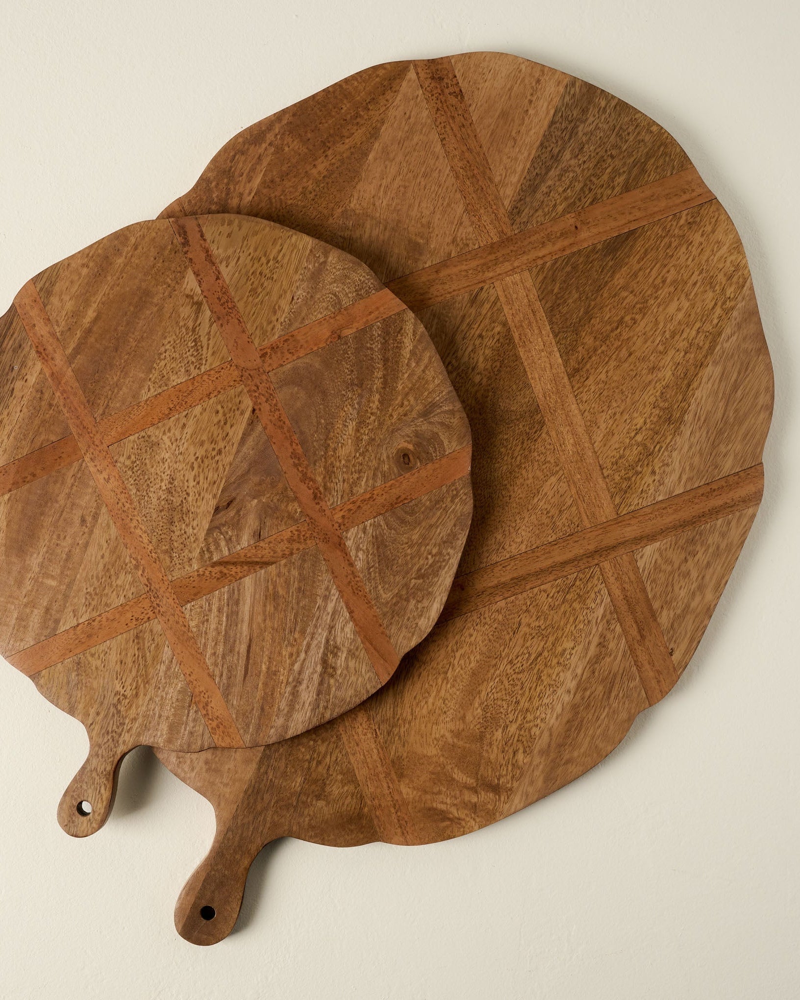 Antiqued Wood Large Oval Serving Board