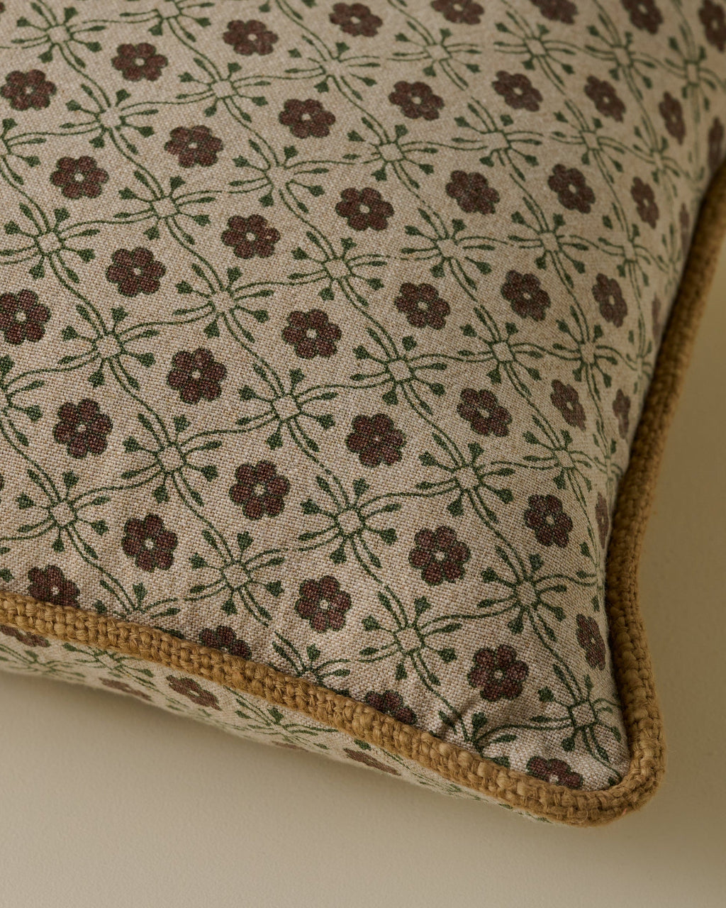 Thea Clay Block Print Pillow w/ insert, 12x16
